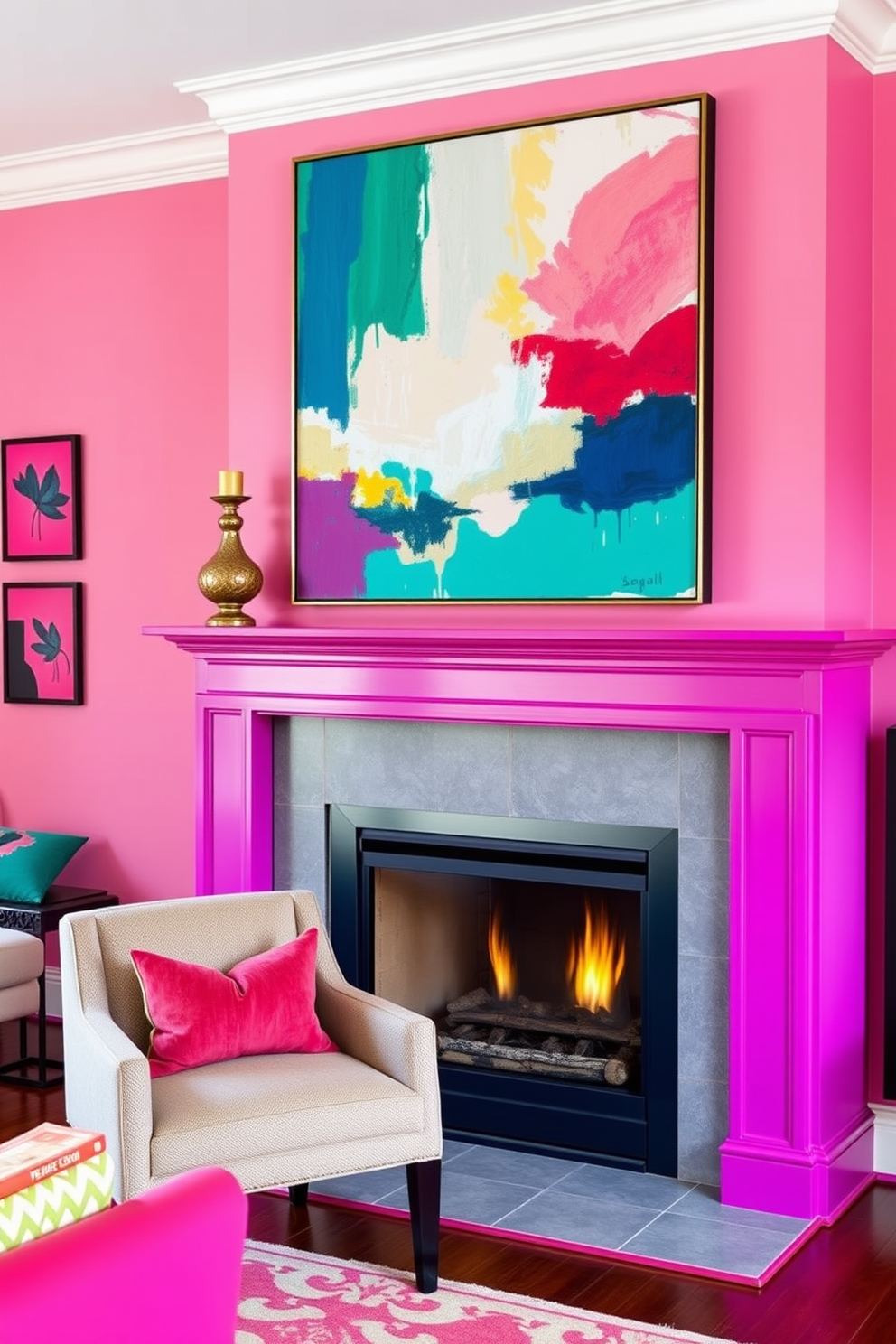 Fuchsia Wall Painting Ideas 16