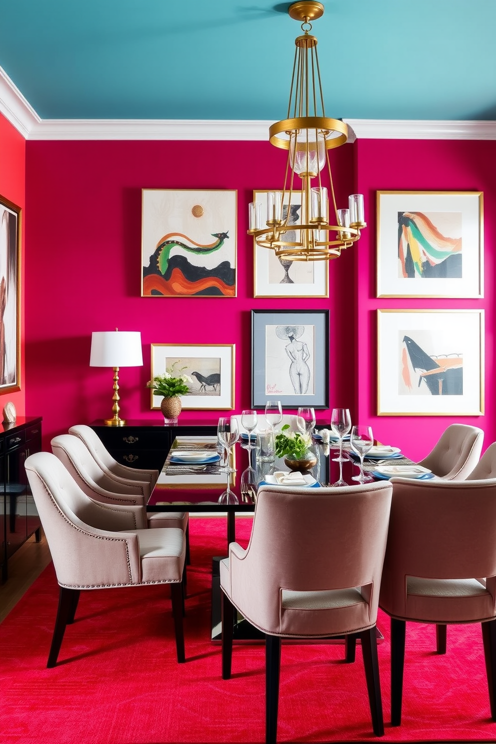 Fuchsia Wall Painting Ideas 18