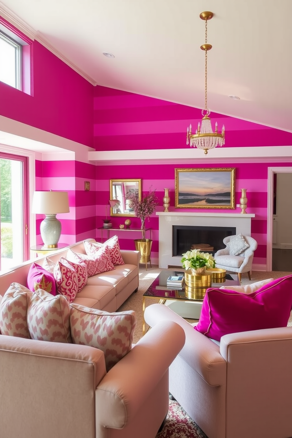 Fuchsia Wall Painting Ideas 19