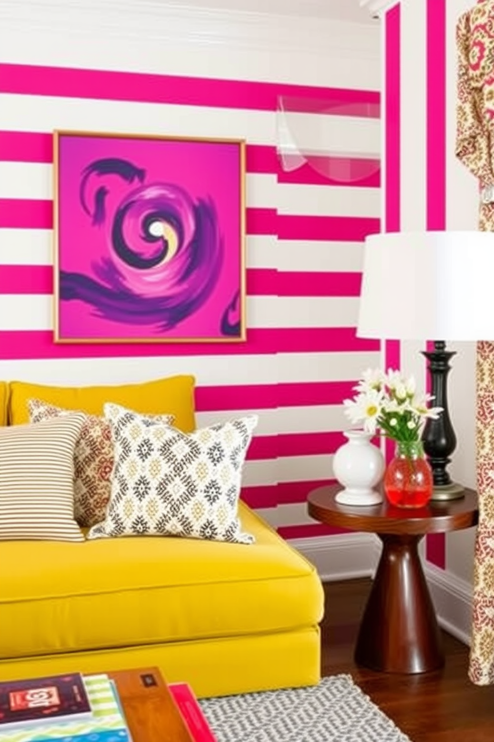 Fuchsia Wall Painting Ideas 2