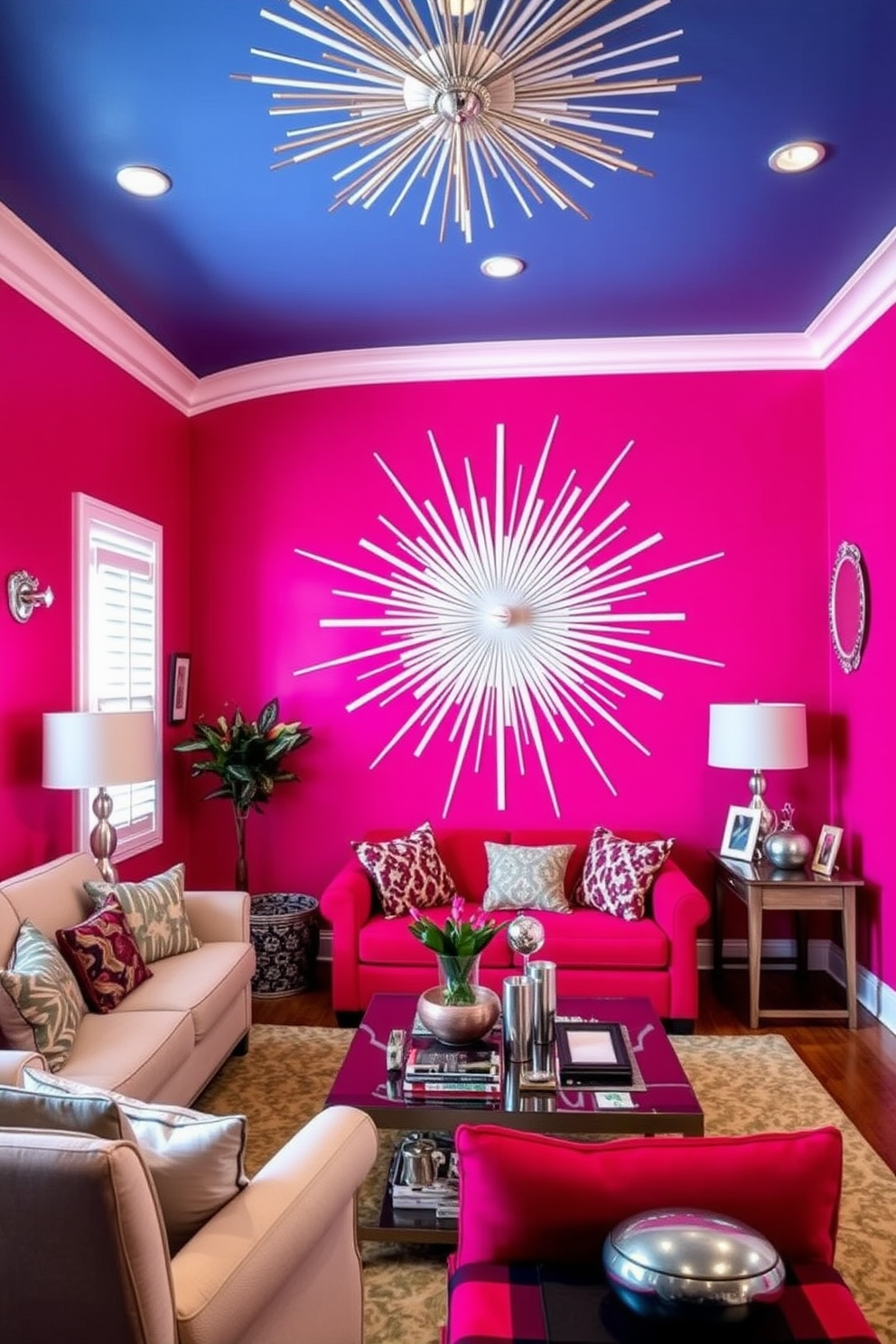 Fuchsia Wall Painting Ideas 24