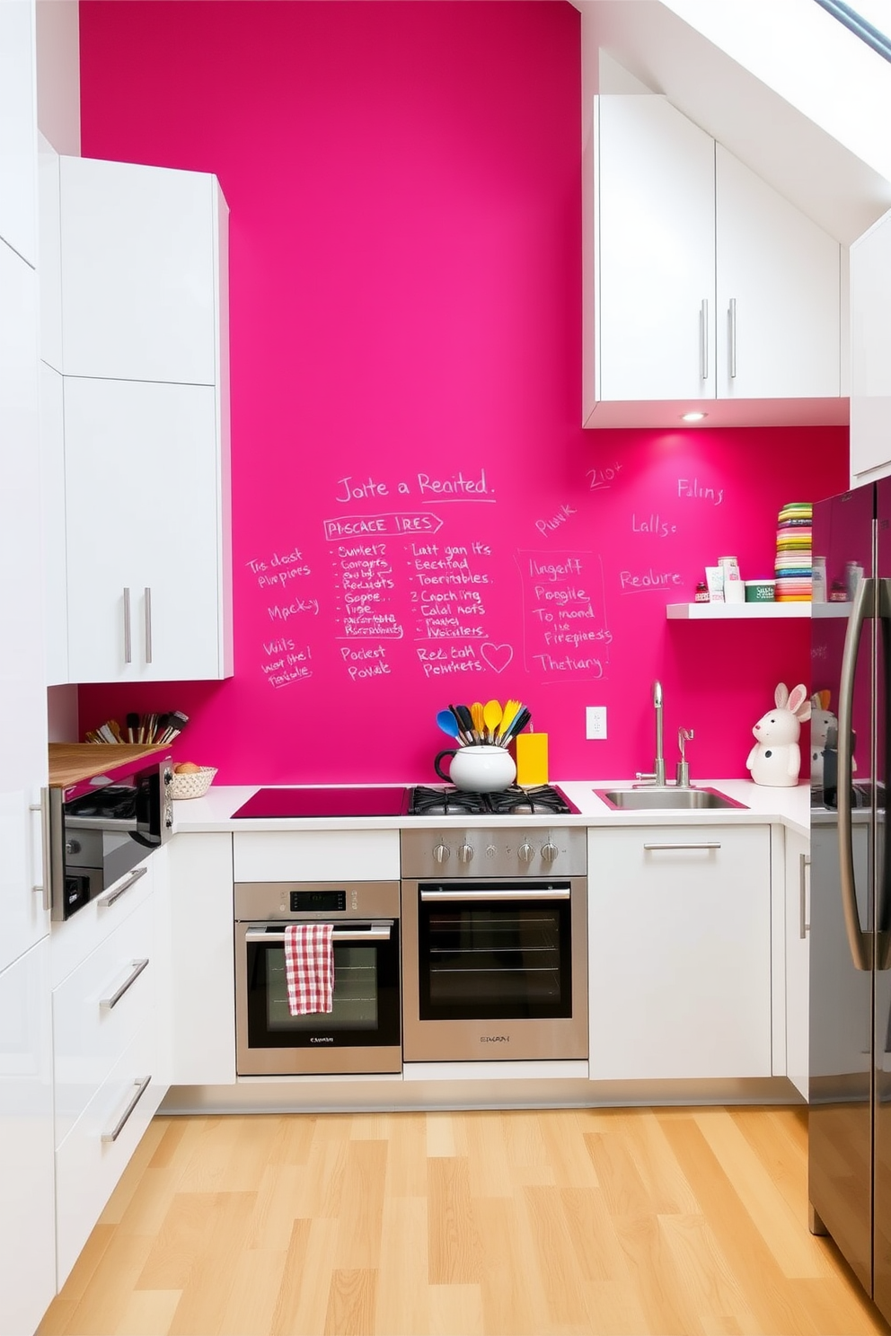 Fuchsia Wall Painting Ideas 26