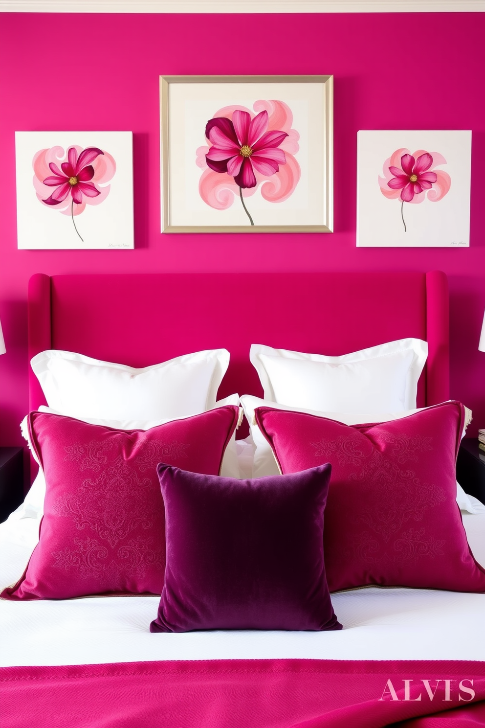 Fuchsia Wall Painting Ideas 29