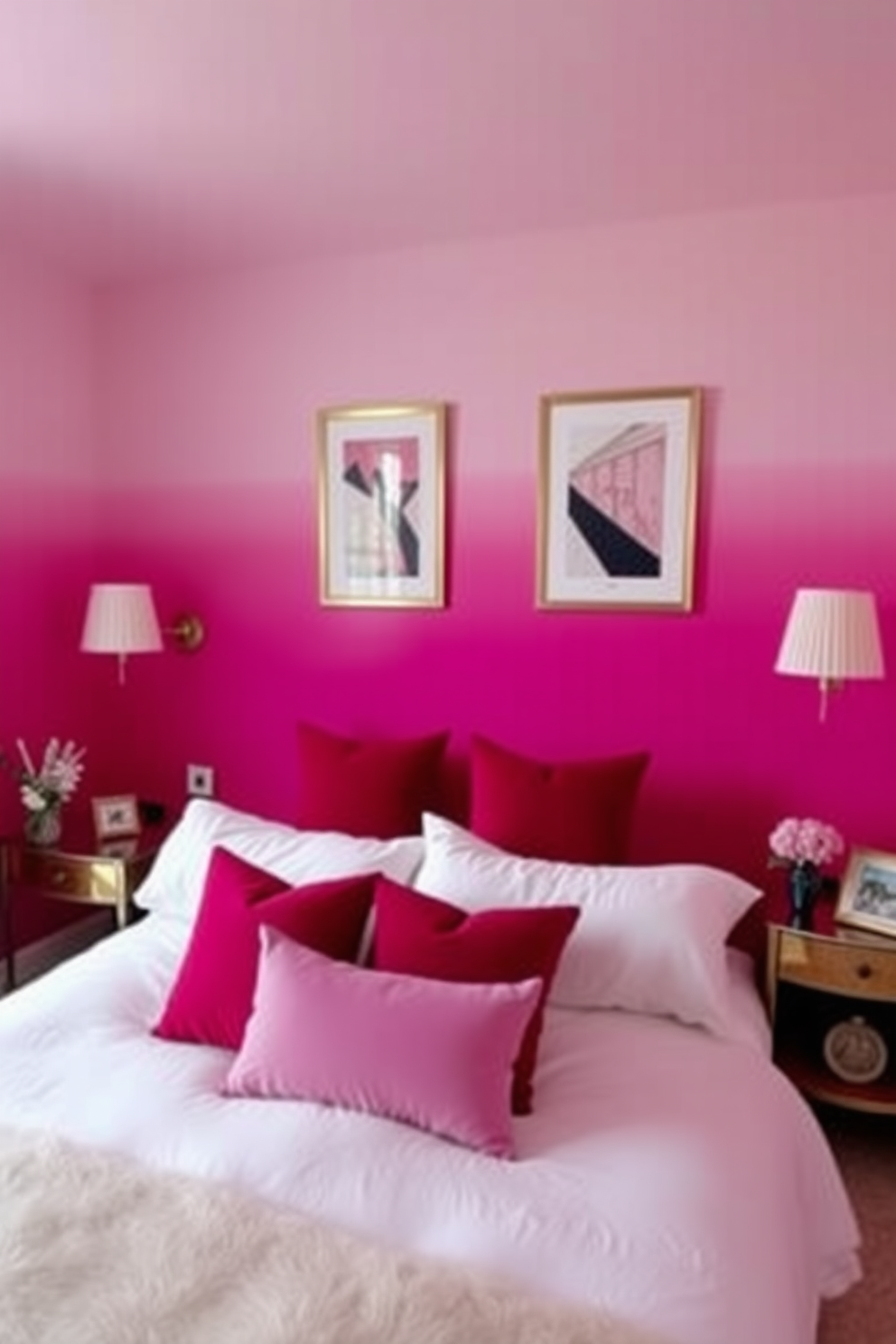 Fuchsia Wall Painting Ideas 3