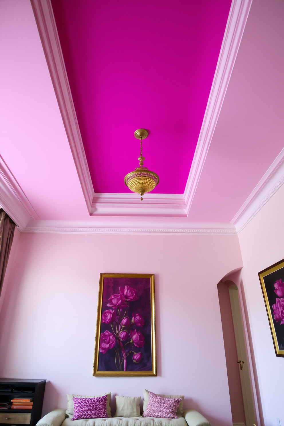 Fuchsia Wall Painting Ideas 6