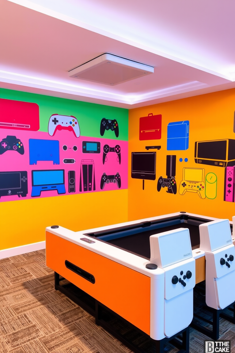 Game Room Wall Painting Ideas 11