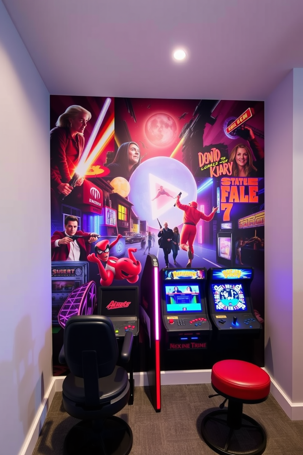 Game Room Wall Painting Ideas 26