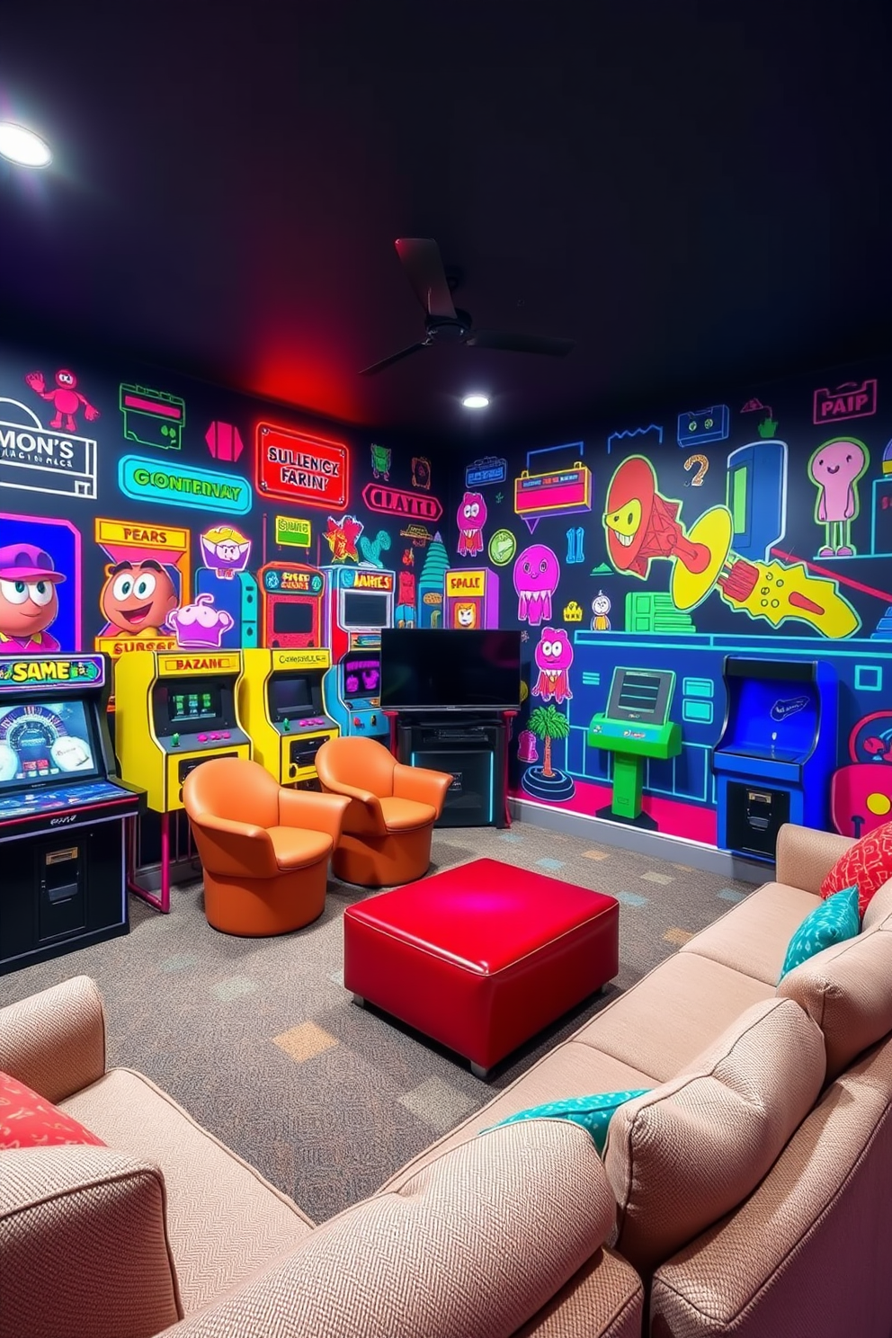 Game Room Wall Painting Ideas 3