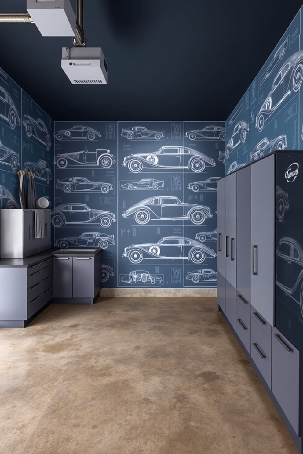 Garage Wallpaper Decorating Ideas 27