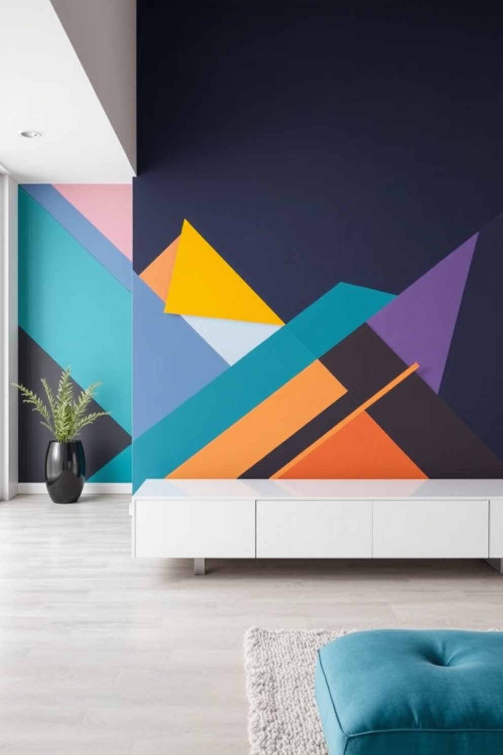 Geometric Wall Painting Ideas 19