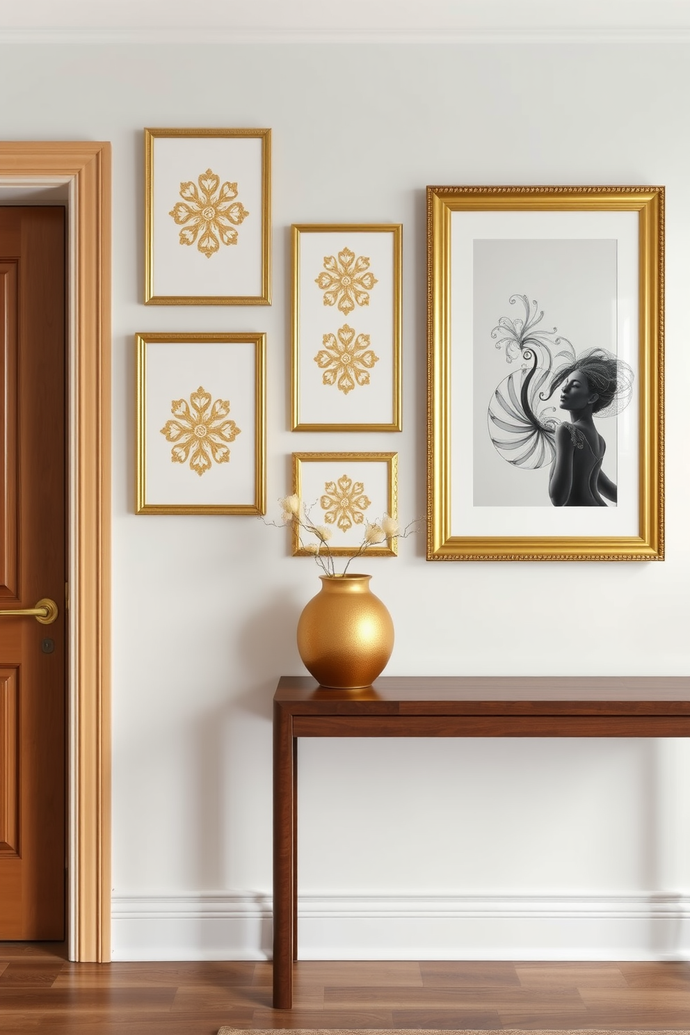 Gold Leaf Wall Painting Ideas 13