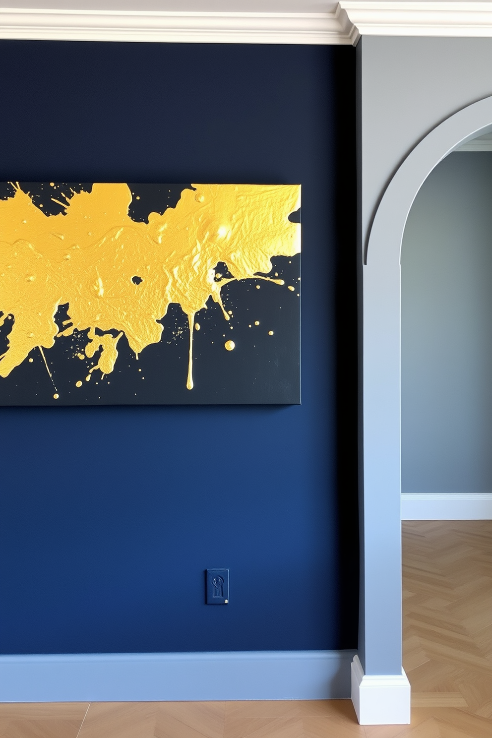 Gold Leaf Wall Painting Ideas 14