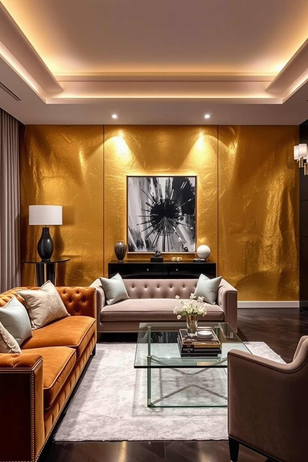 Gold Leaf Wall Painting Ideas 2