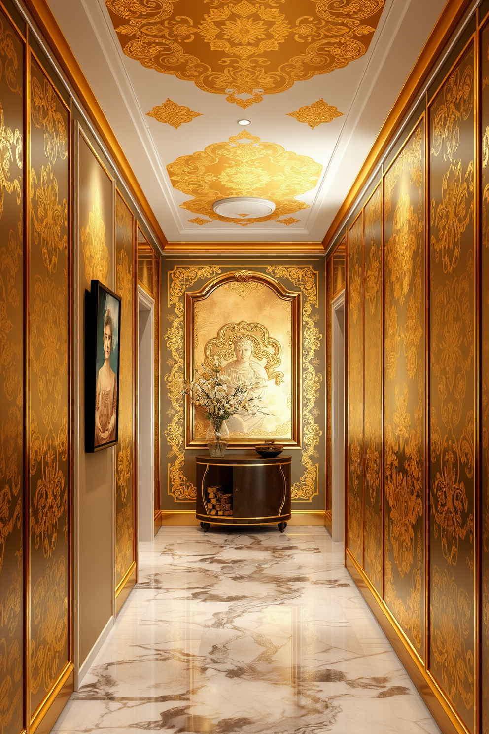 Gold Leaf Wall Painting Ideas 24