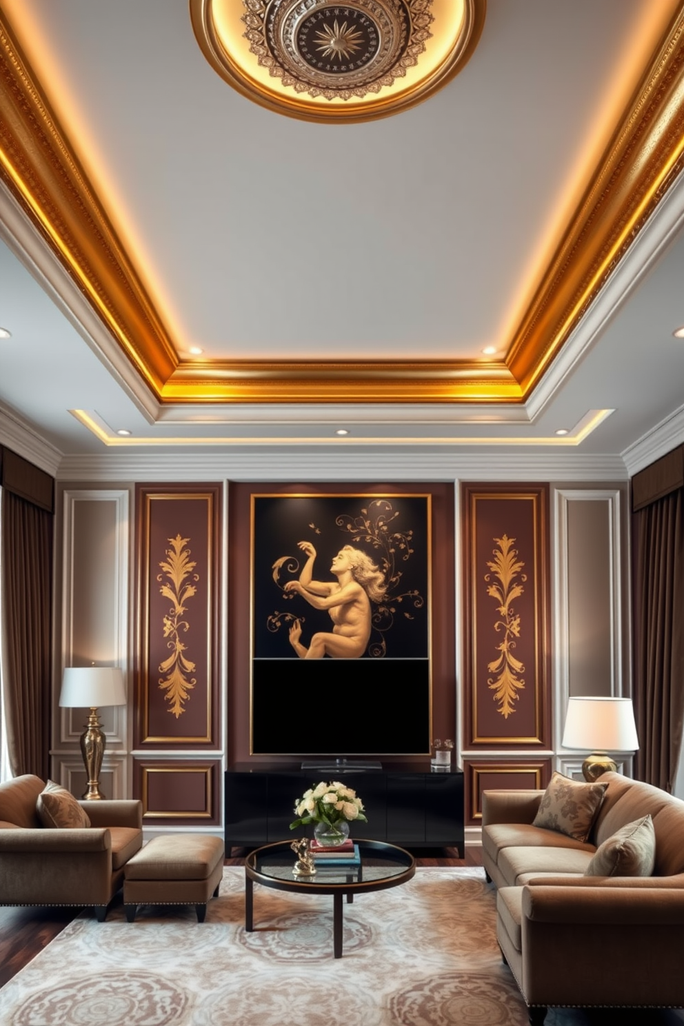 Gold Leaf Wall Painting Ideas 25