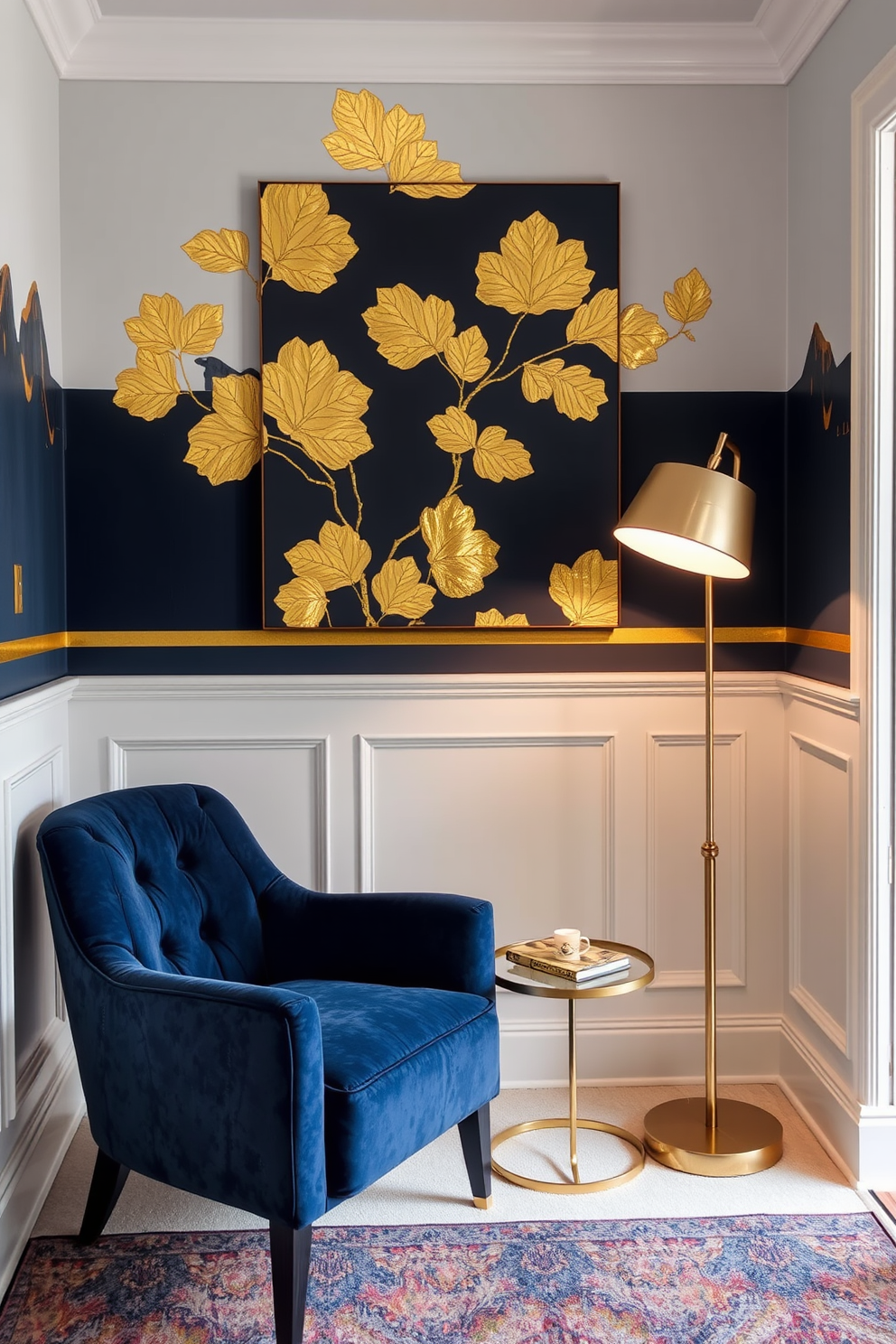 Gold Leaf Wall Painting Ideas 27