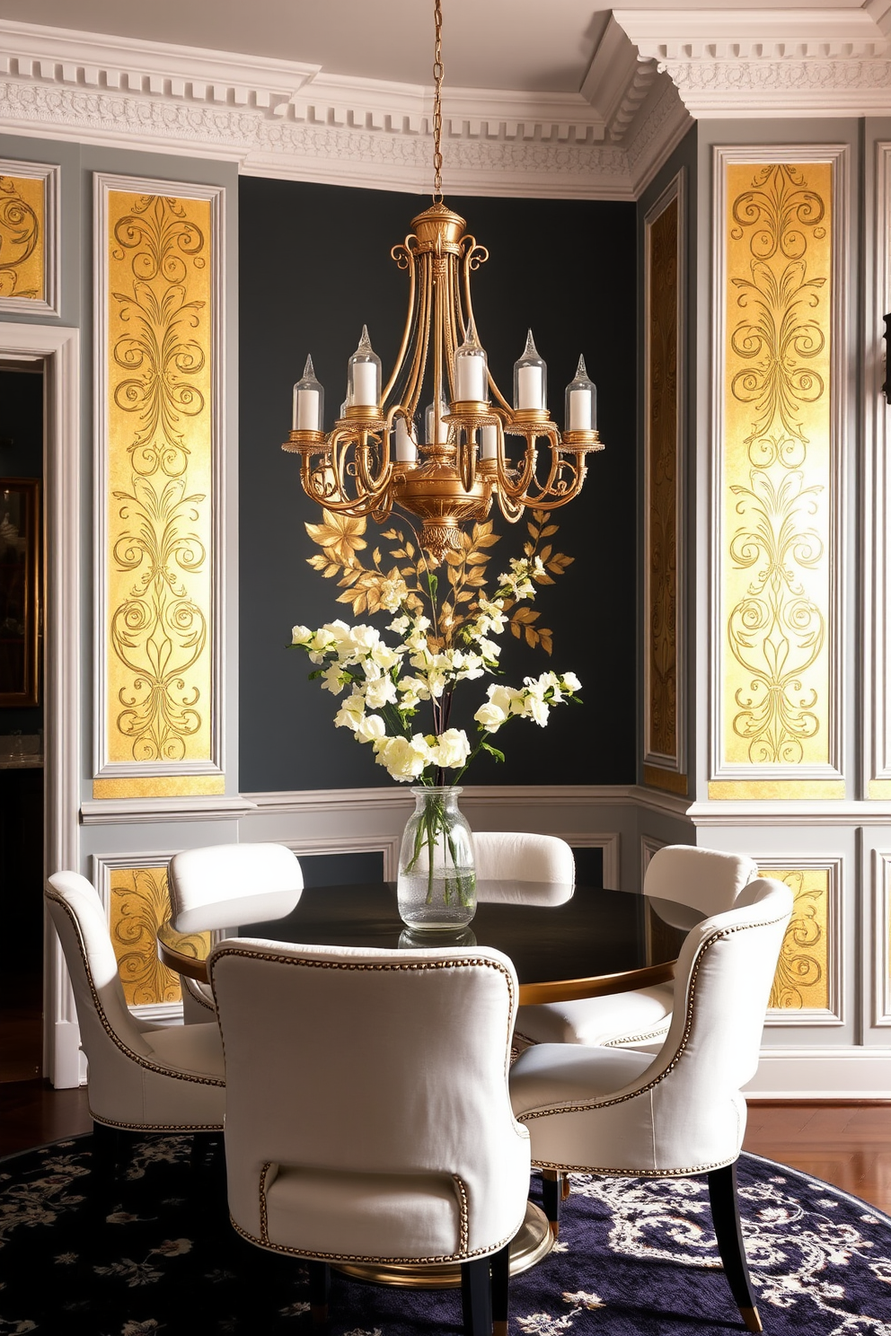 Gold Leaf Wall Painting Ideas 28