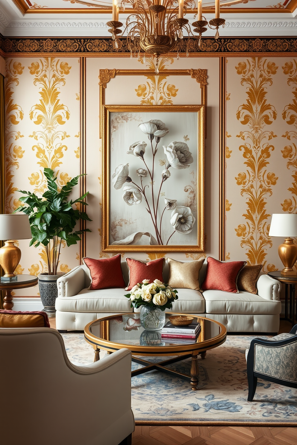 Gold Leaf Wall Painting Ideas 6