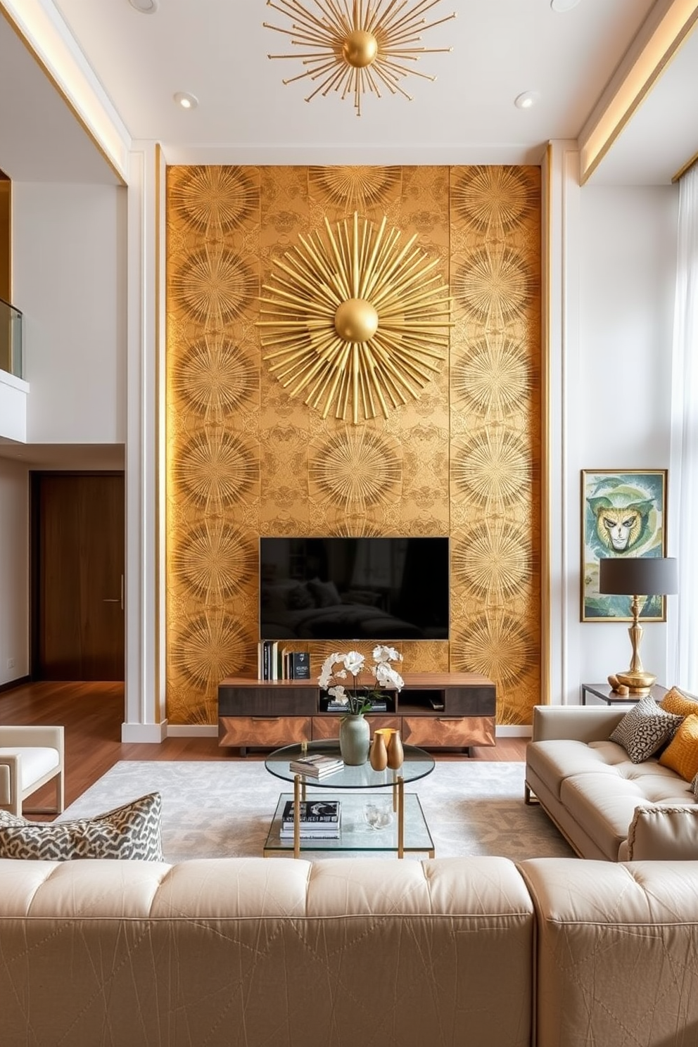 Gold Wall Painting Ideas 15