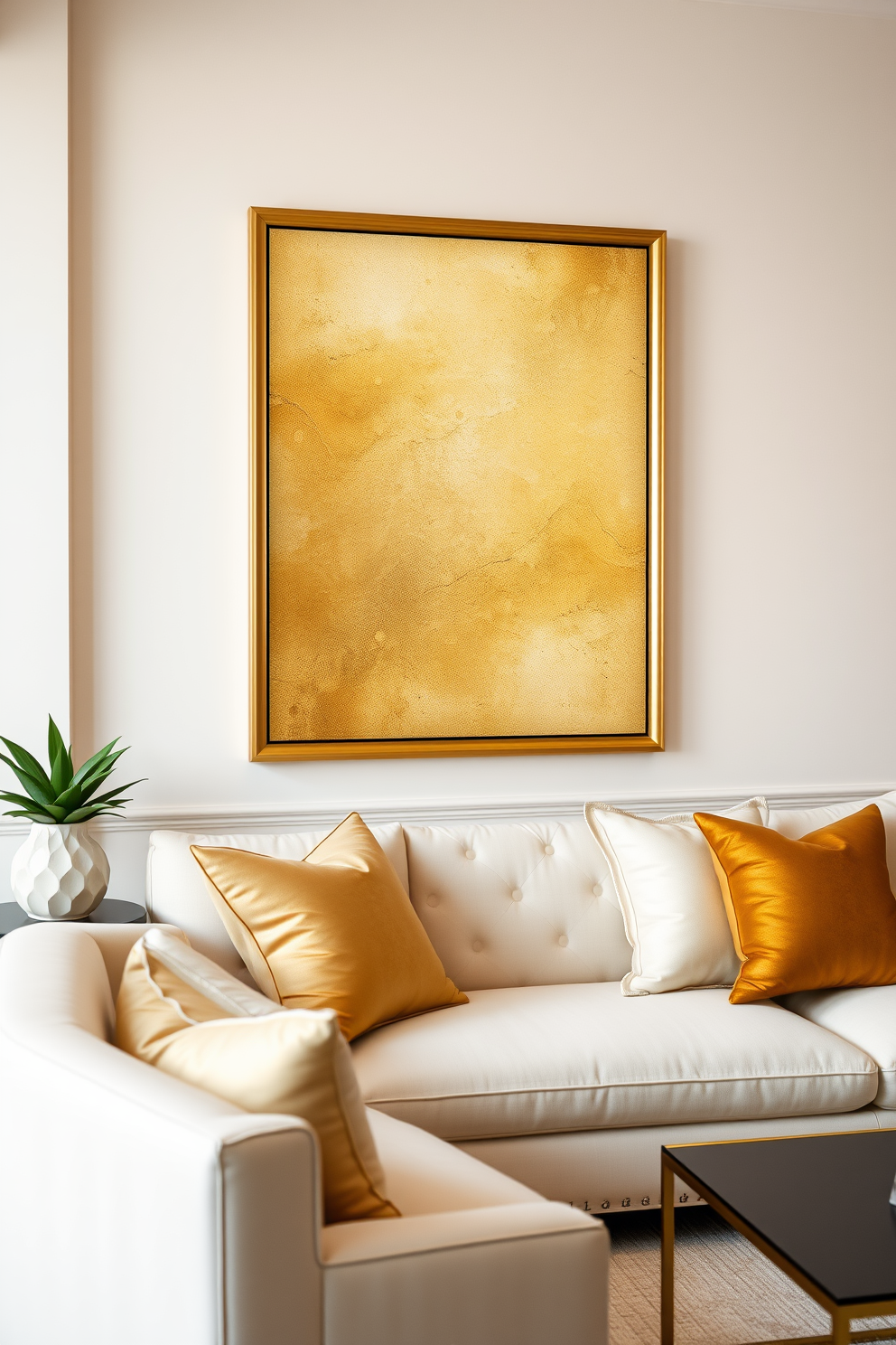 Gold Wall Painting Ideas 16