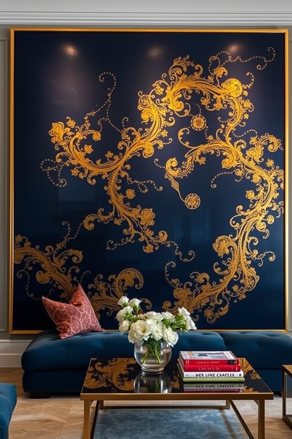 Gold Wall Painting Ideas 18