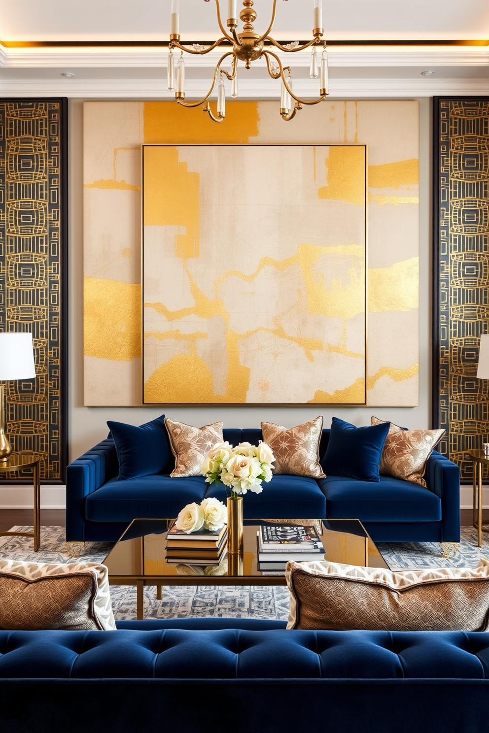 Gold Wall Painting Ideas 26