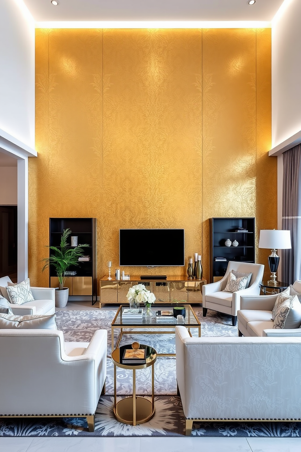 Gold Wallpaper Decorating Ideas 1