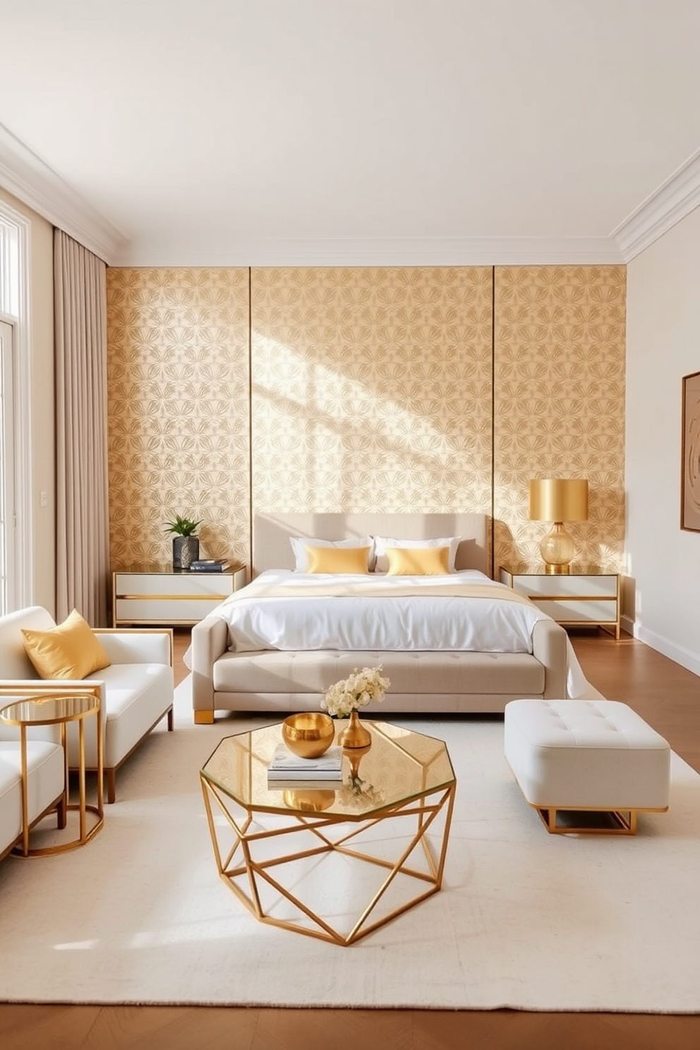 Gold Wallpaper Decorating Ideas 22