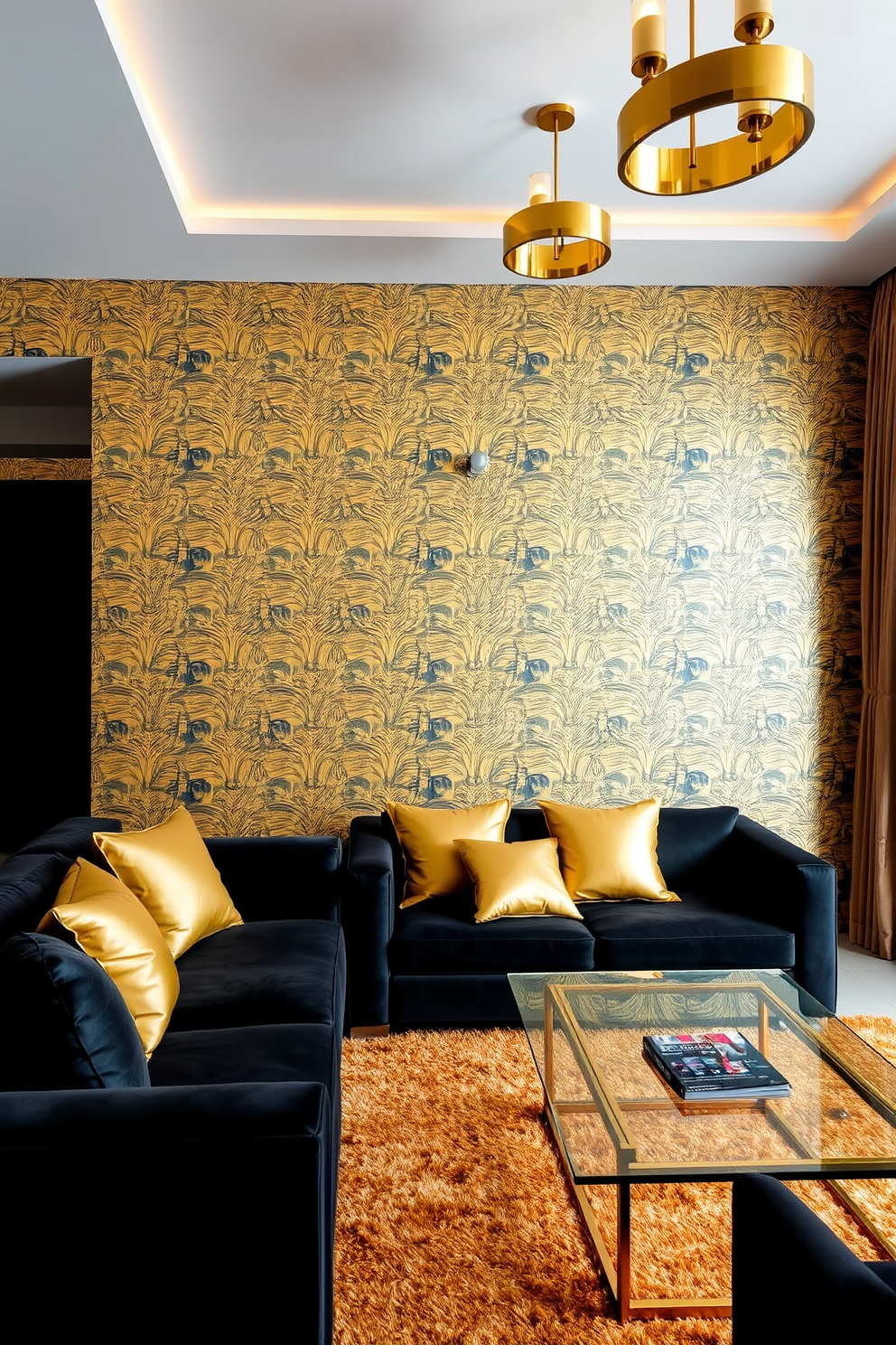 Gold Wallpaper Decorating Ideas 26