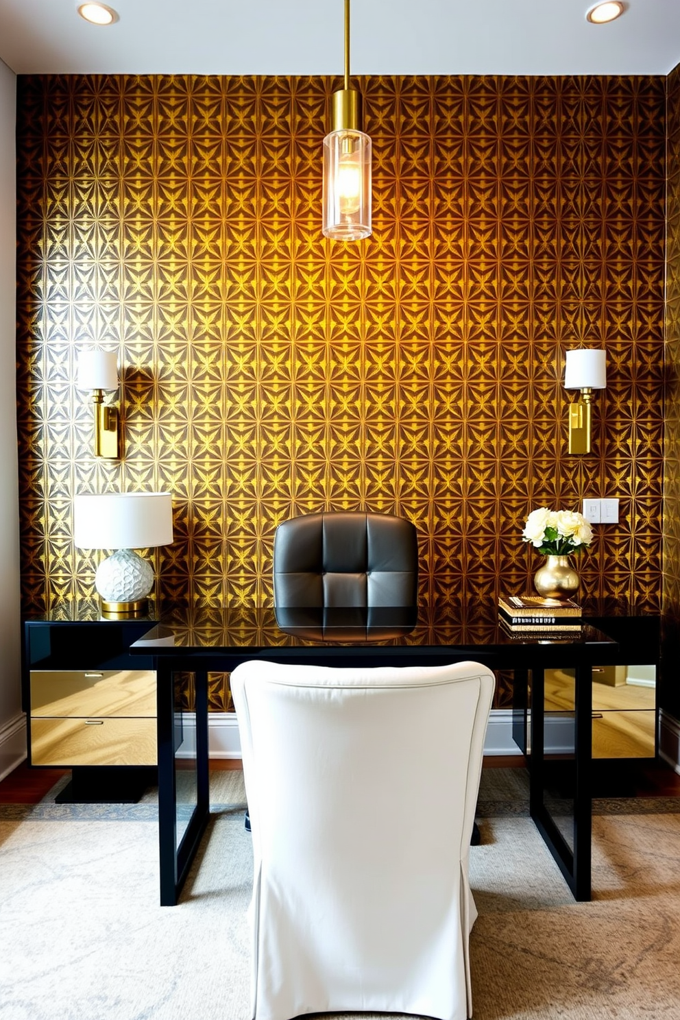 Gold Wallpaper Decorating Ideas 4