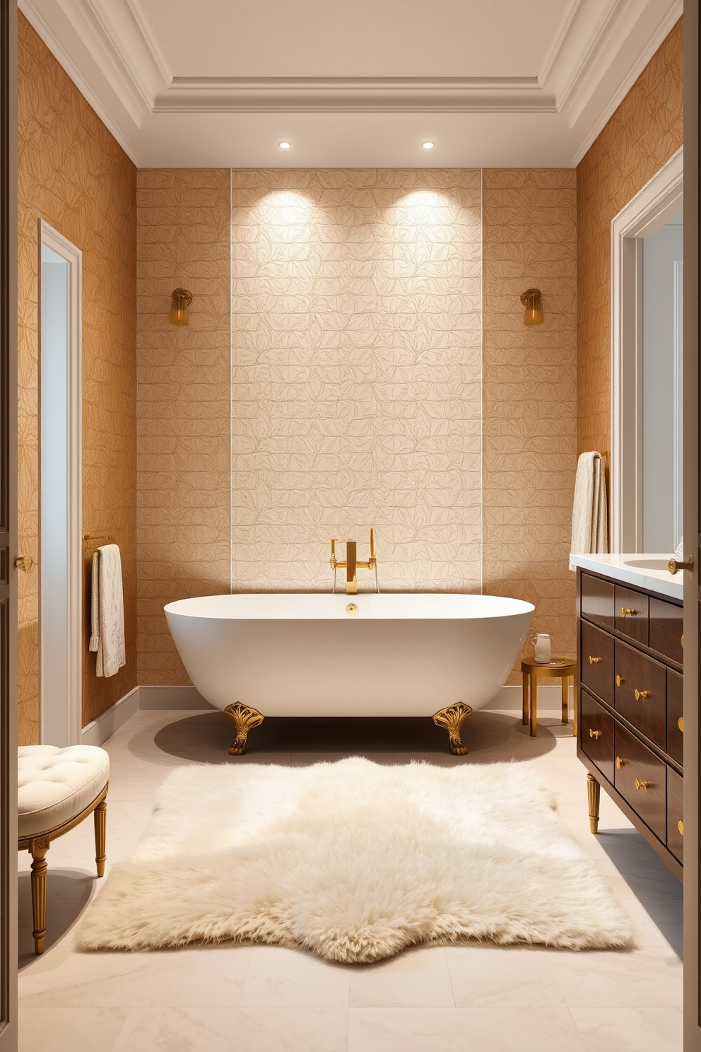 Gold Wallpaper Decorating Ideas 7