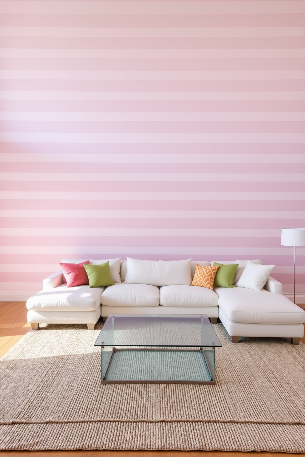 Gradient Stripe Wall Painting Ideas 20