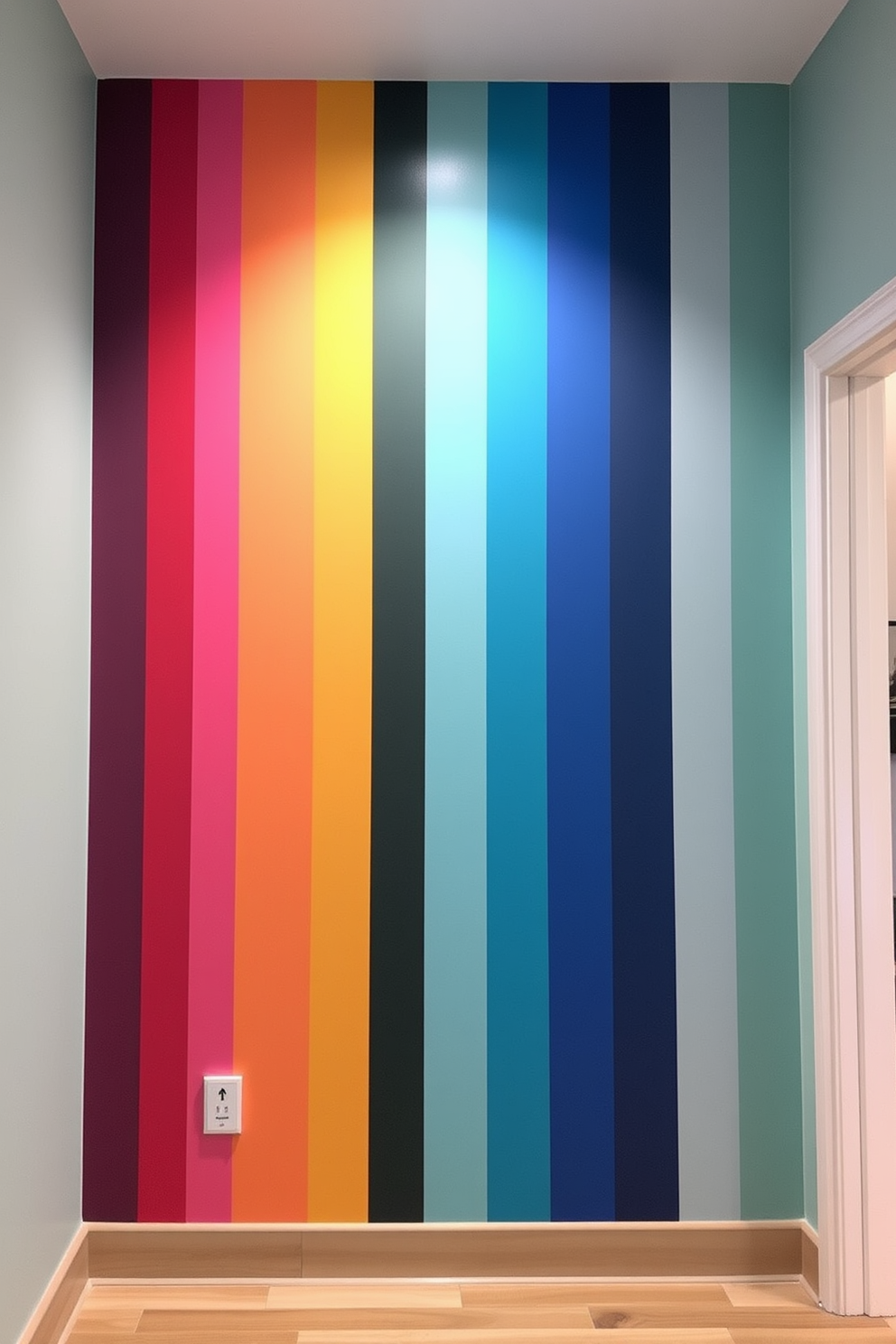 Gradient Stripe Wall Painting Ideas 23