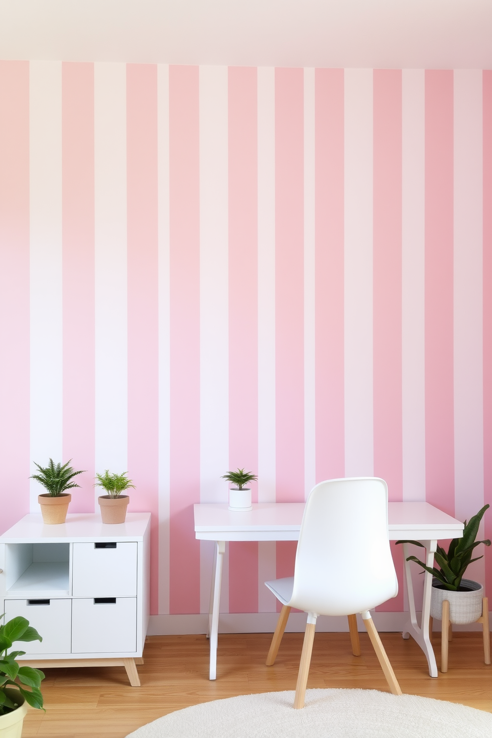 Gradient Stripe Wall Painting Ideas 24