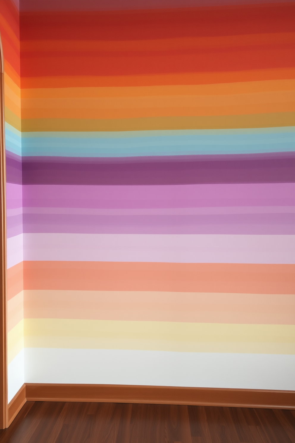 Gradient Stripe Wall Painting Ideas 26