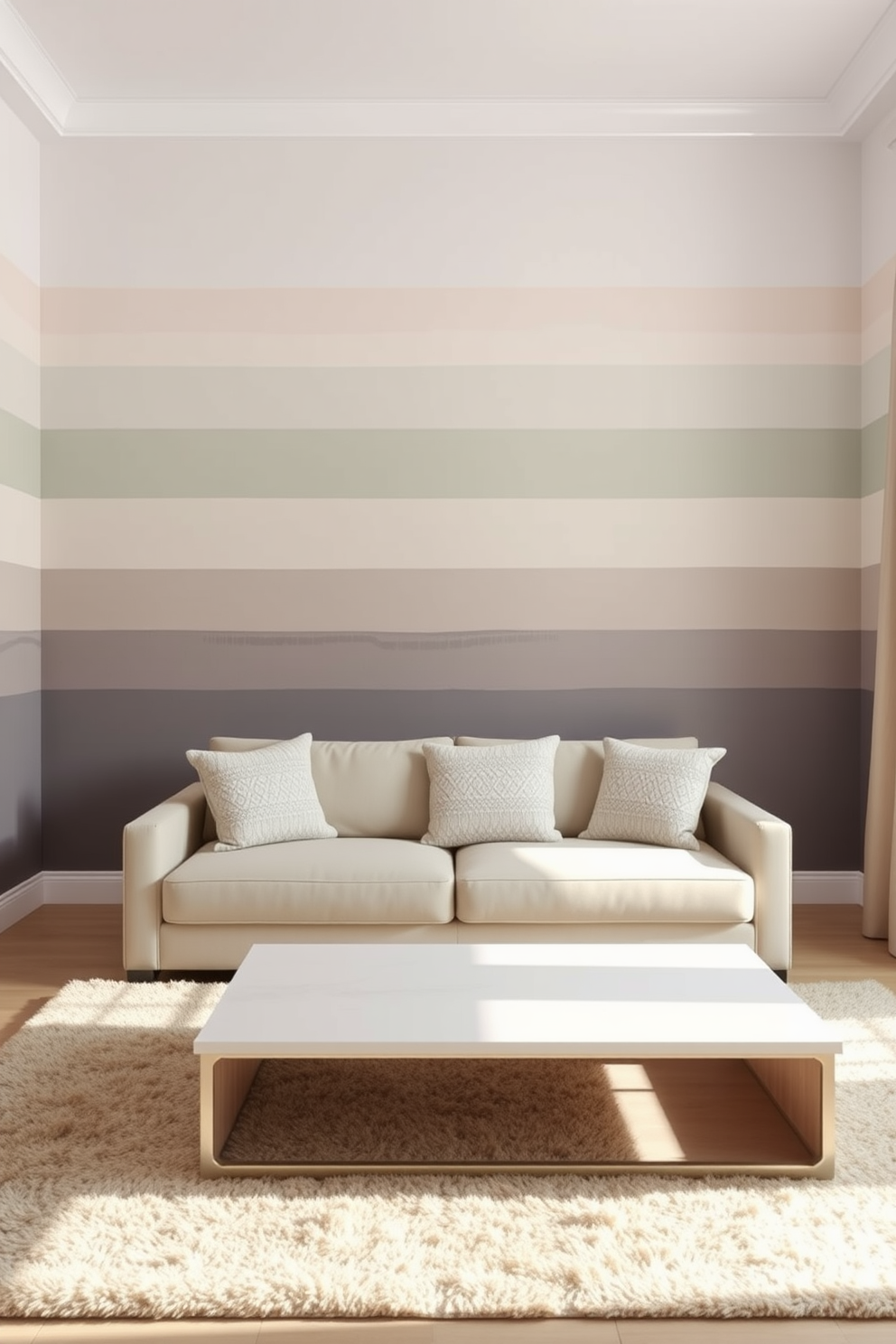 Gradient Stripe Wall Painting Ideas 27