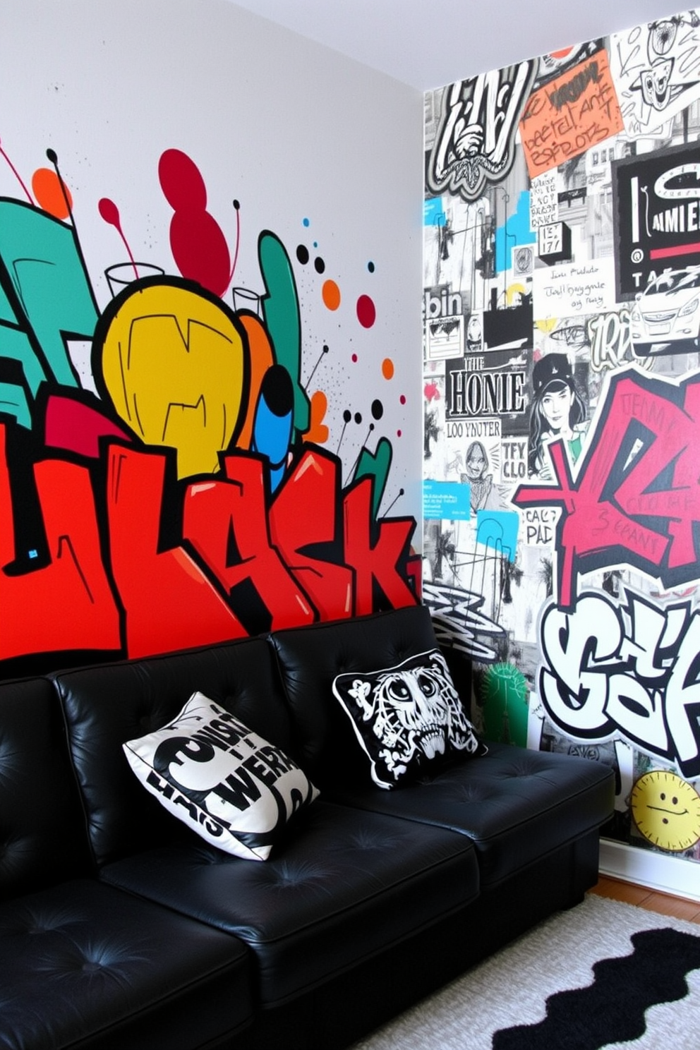 Graffiti Wallpaper Decorating Ideas 12