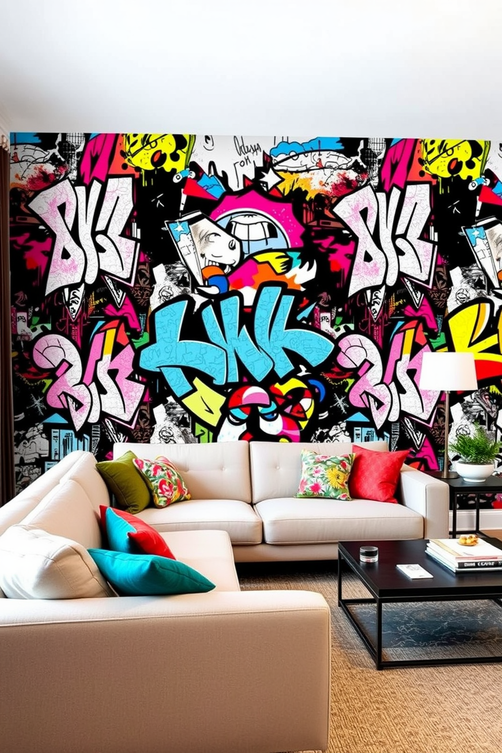 Graffiti Wallpaper Decorating Ideas 3