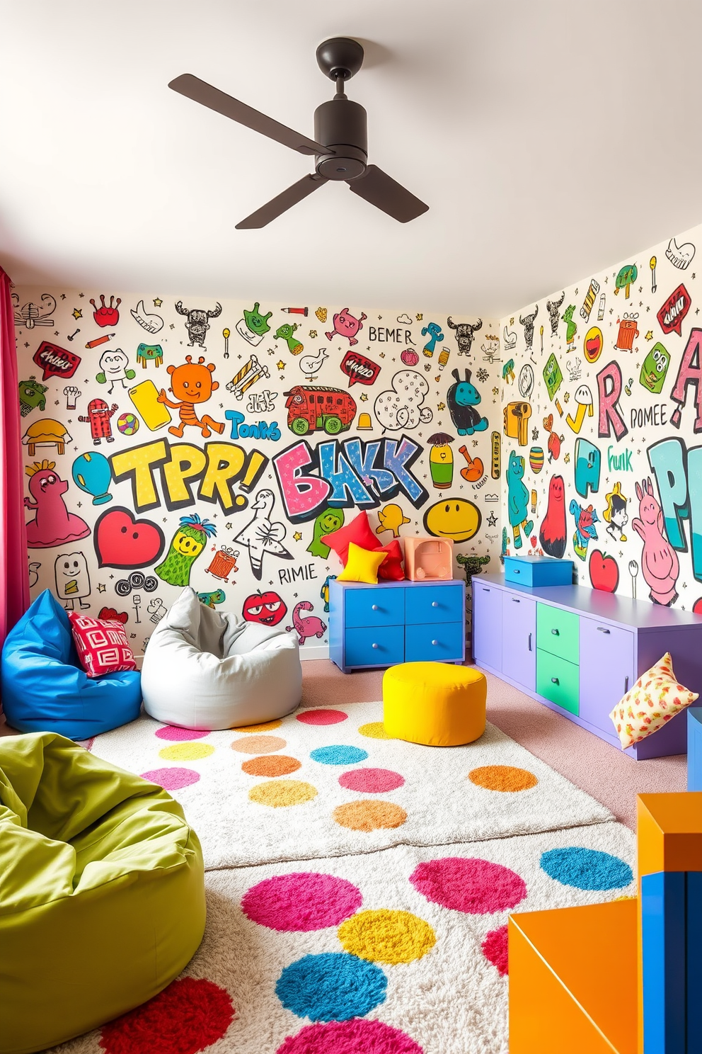 Graffiti Wallpaper Decorating Ideas 7