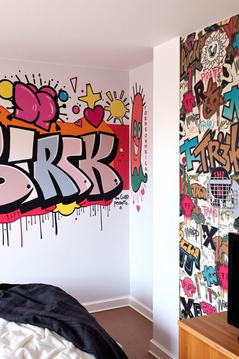 Graffiti Wallpaper Decorating Ideas 8