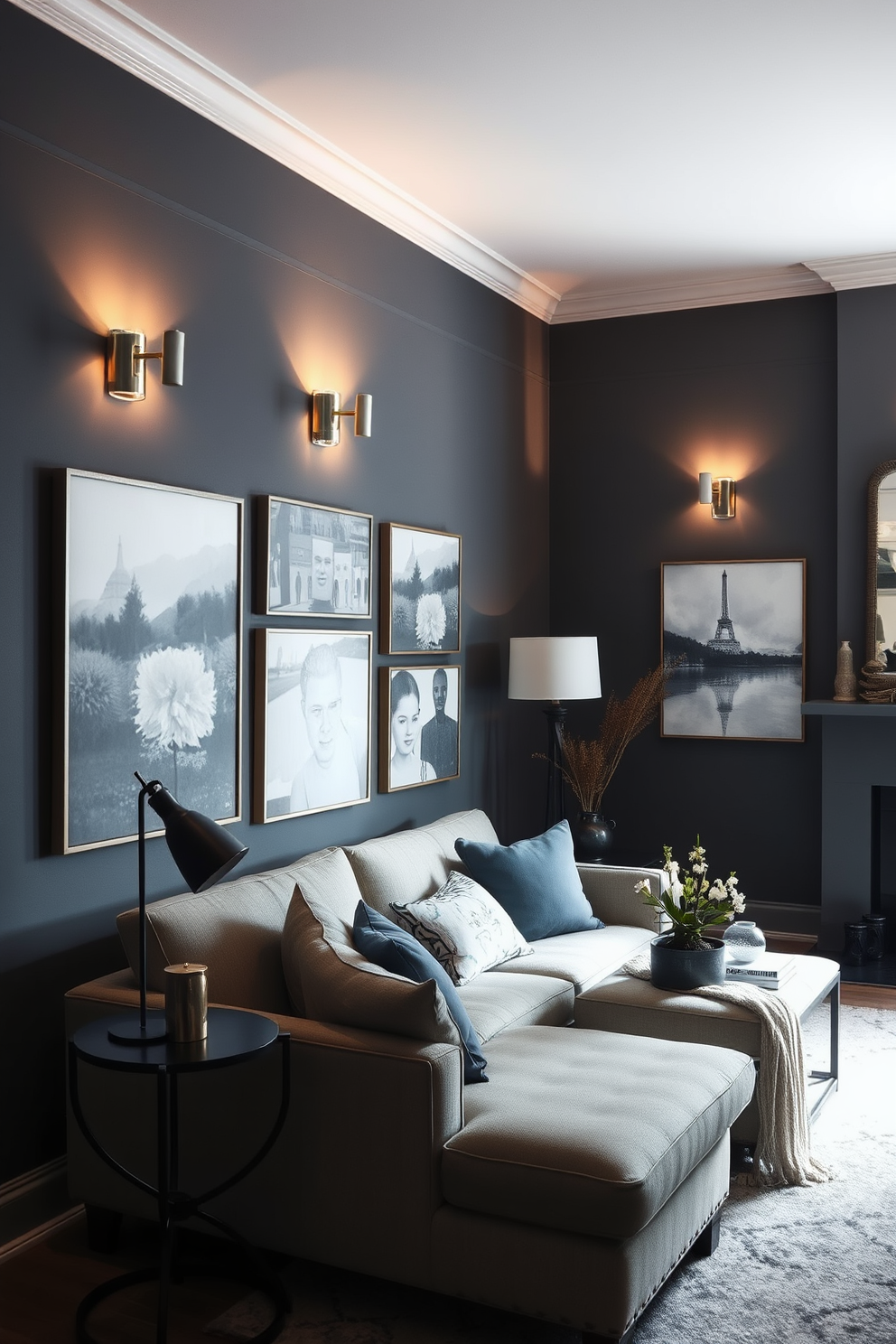 Gray Wall Painting Ideas 29