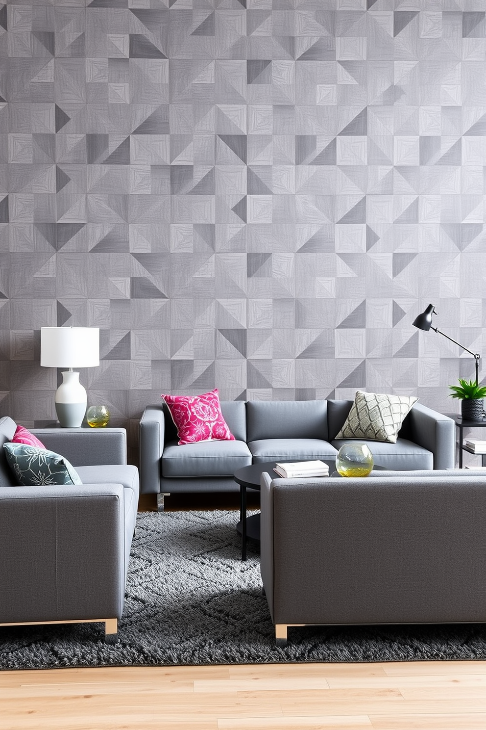 Gray Wallpaper Decorating Ideas 1