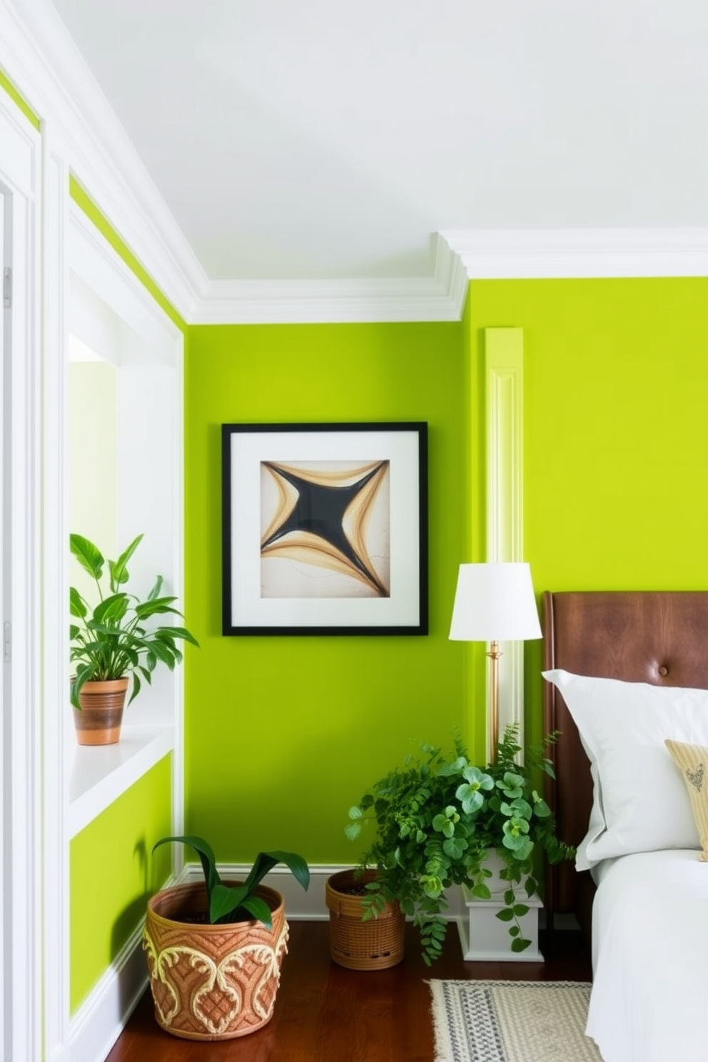 Green Wall Painting Ideas 17