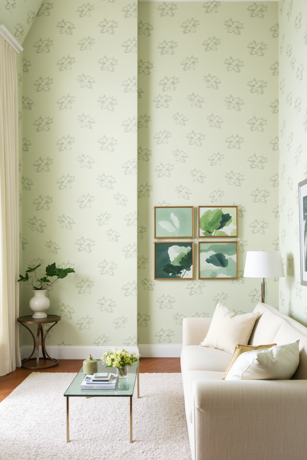 Green Wall Painting Ideas 24