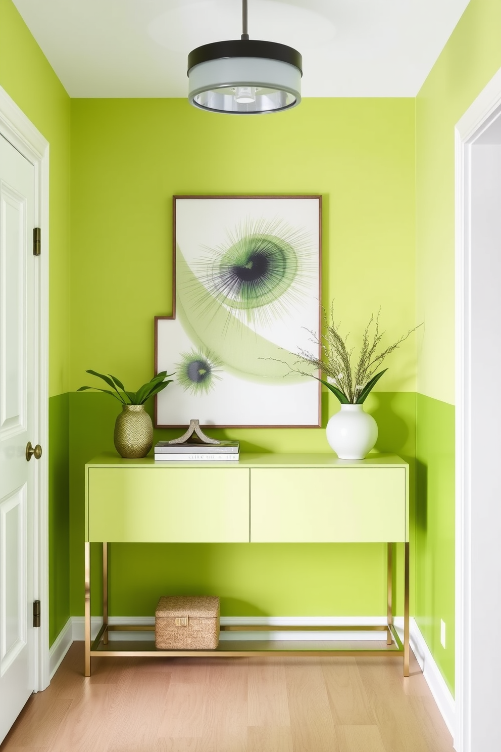 Green Wall Painting Ideas 28