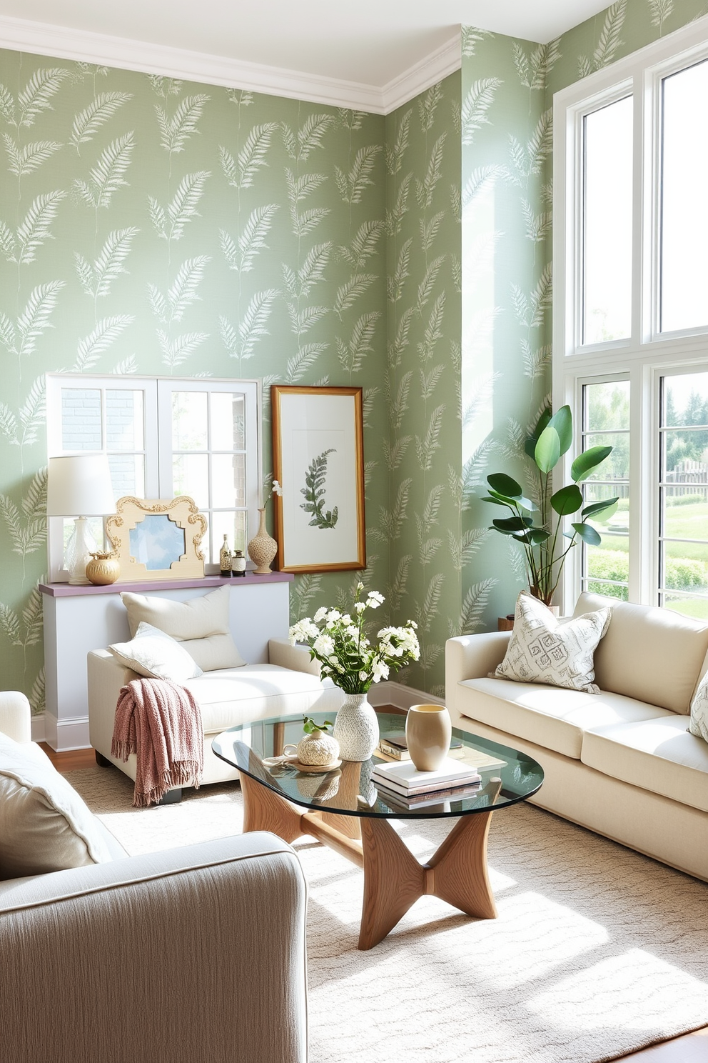 Green Wallpaper Decorating Ideas 18