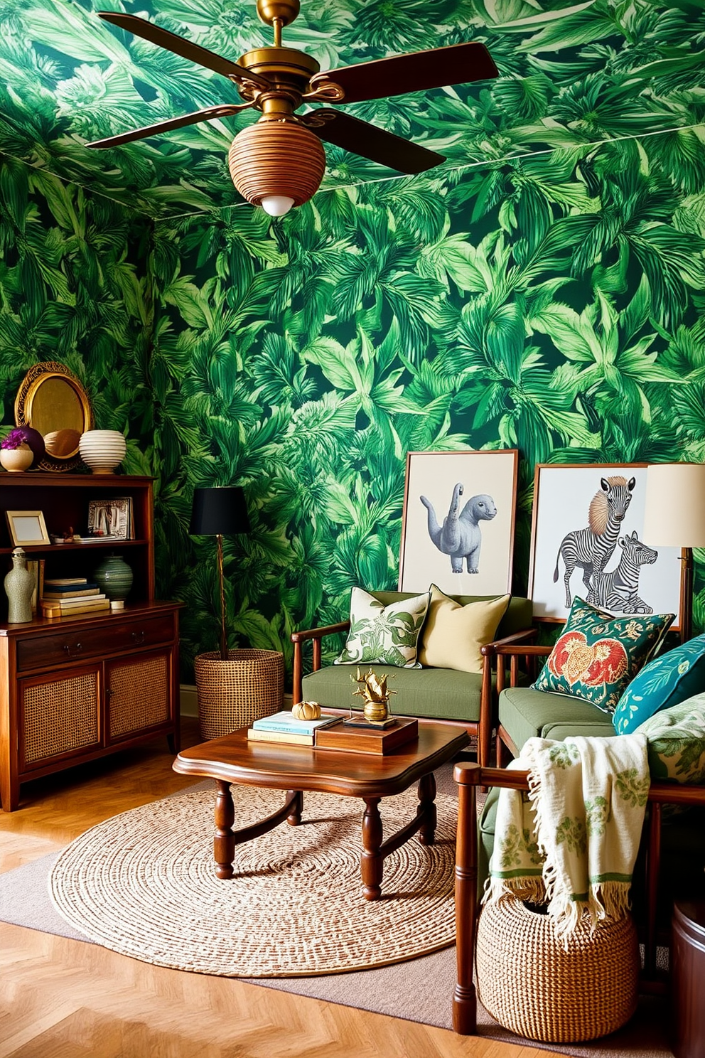 Green Wallpaper Decorating Ideas 19