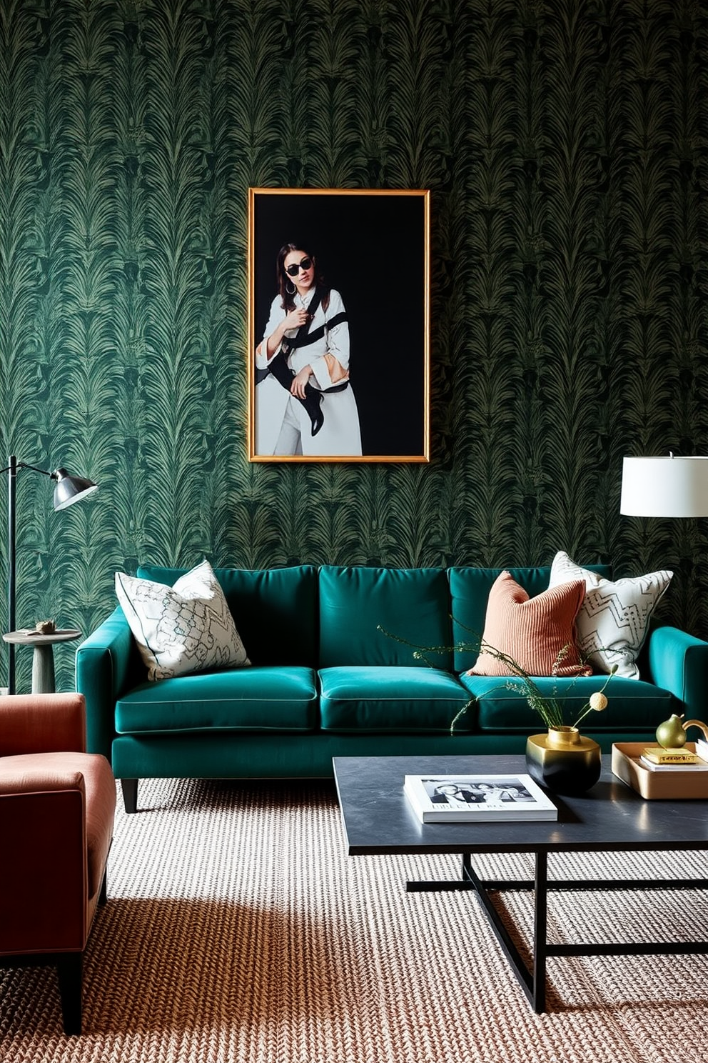 Green Wallpaper Decorating Ideas 22