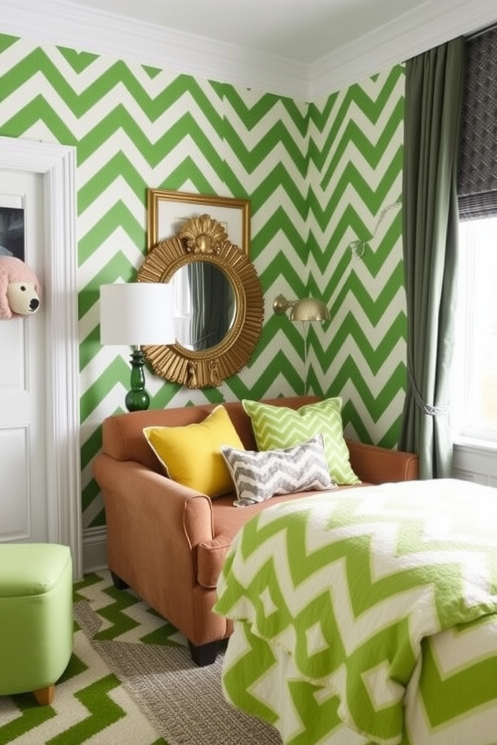 Green Wallpaper Decorating Ideas 28