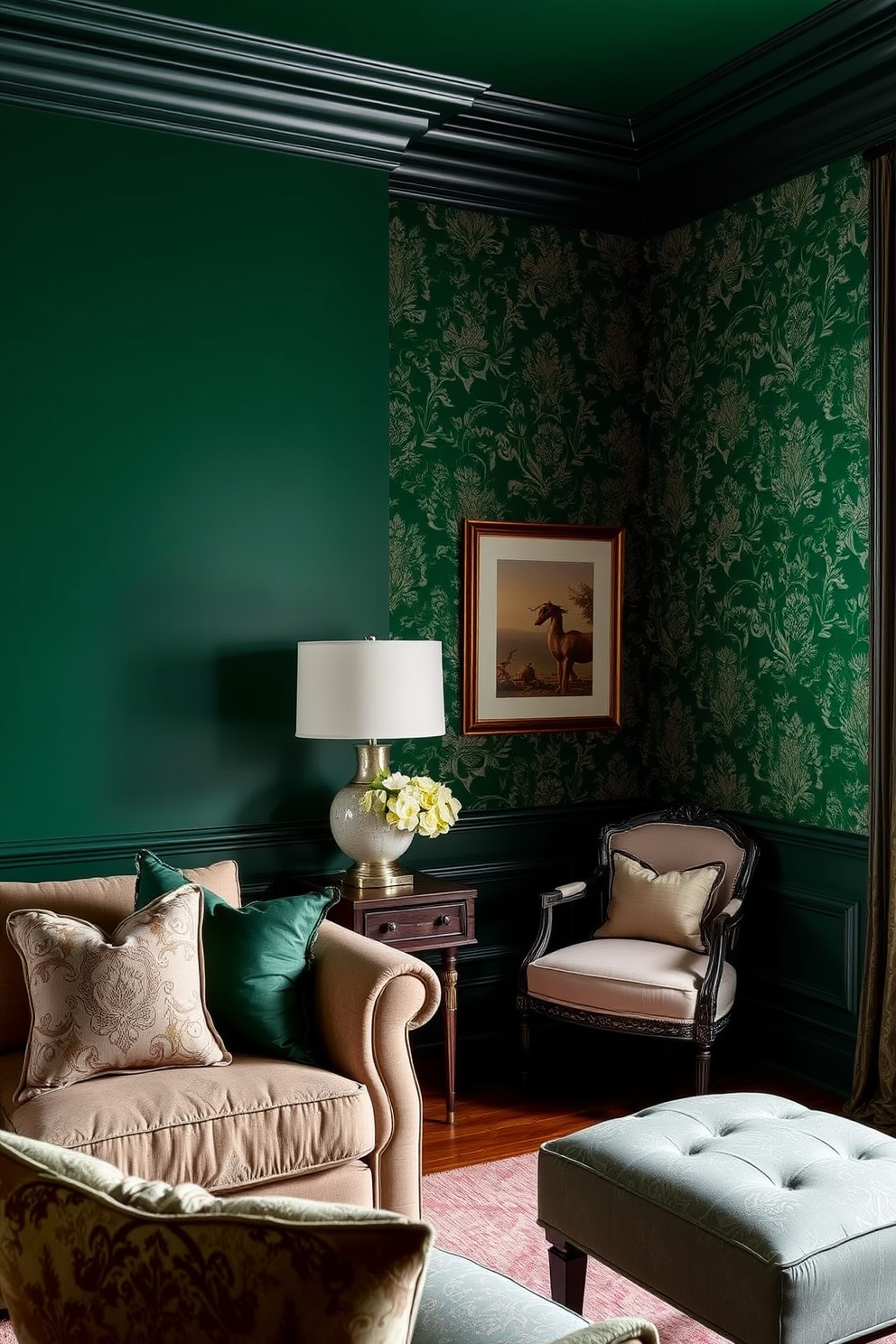 Green Wallpaper Decorating Ideas 3